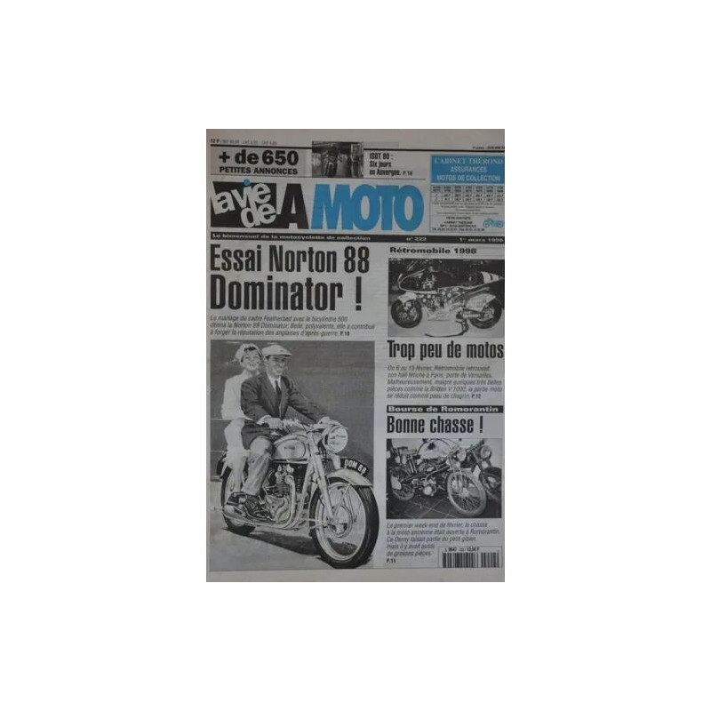 la vie de la moto N° 222 : Essai norton 88 dominator
