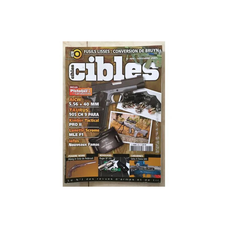 CIBLES NUMERO 428 aicw 5 56 40 mm taurus 905 ch 9 para PISTOLET...