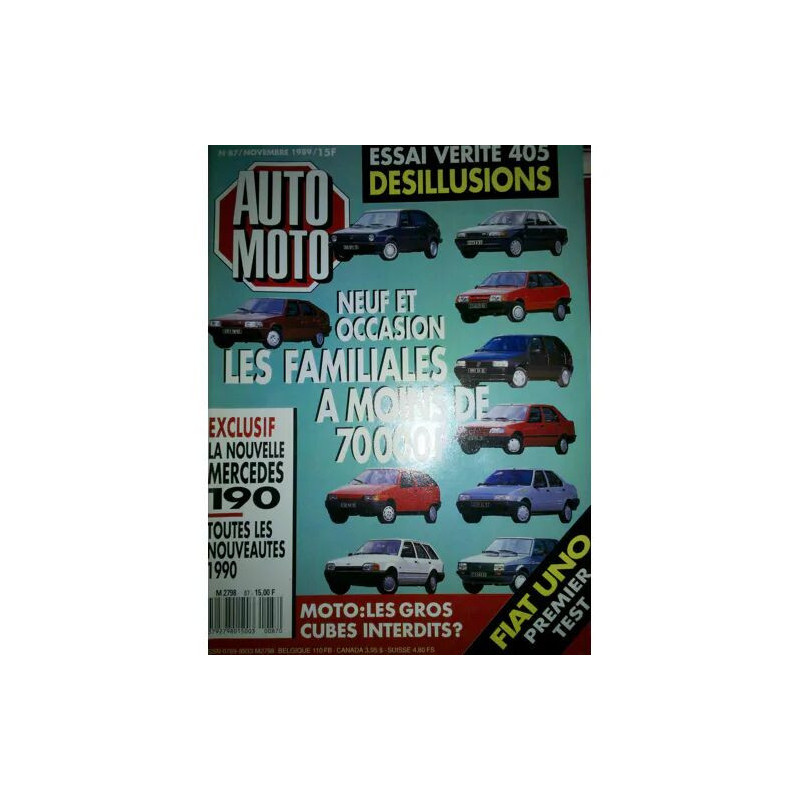Auto Moto N° 87 Du 01/11/1989