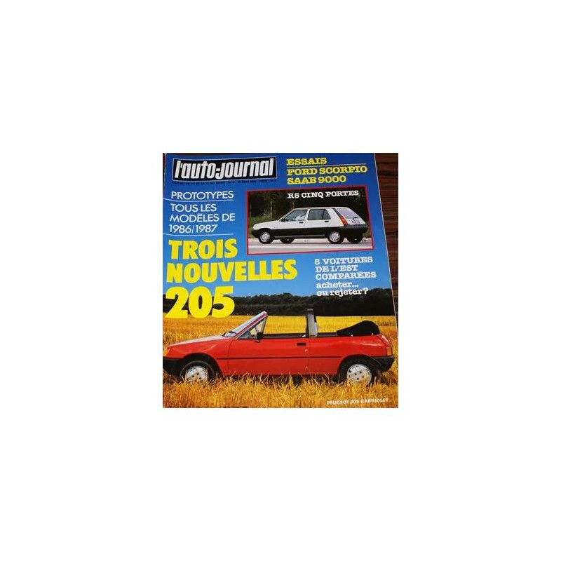 L'Auto Journal 9 R5 205 CABRIOLET FORD SCORPIO SAAB 9000