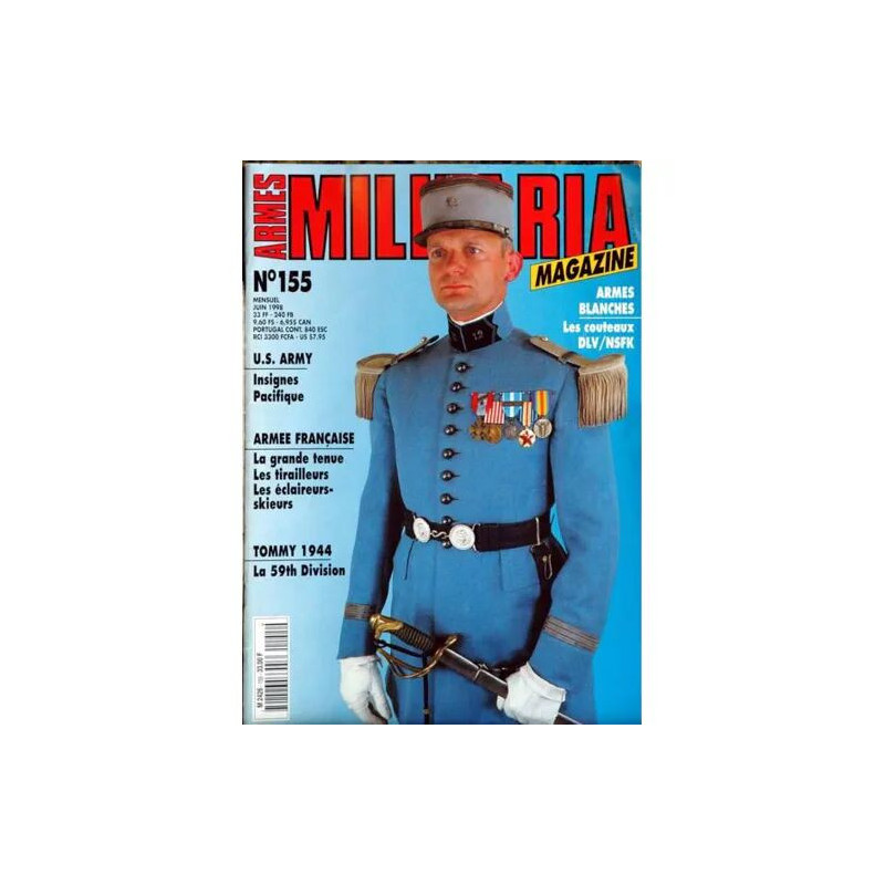 ARMES MILITARIA MAGAZINE N° 155 DU 01/06/1998 - ARMES BLANCHES -...