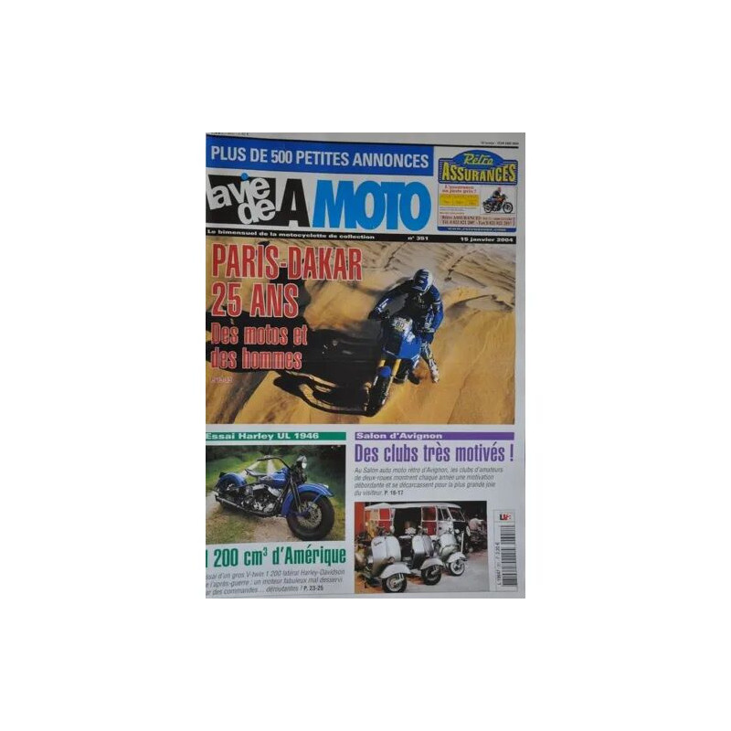 La vie de la moto LVM N° 351 : Paris-Dakar Essai Harley UL 1946...