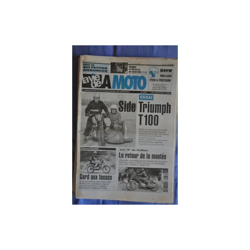 LA VIE DE LA MOTO N° 277 : Essai SIDE TRIUMPH T 100