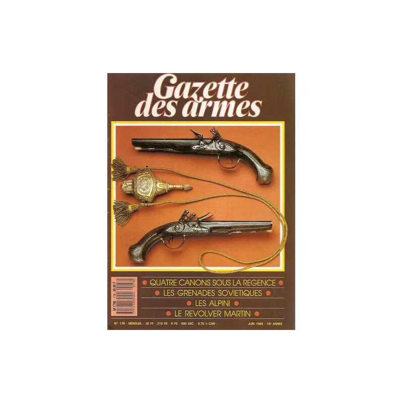 gazette des armes N° 178 : quatre canons sous la régence - les...