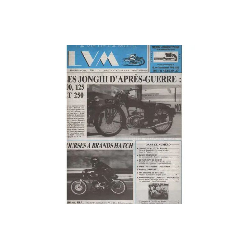 LVM/la vie de la moto N° 89.16 : la carburation/les jonghi d'apres...
