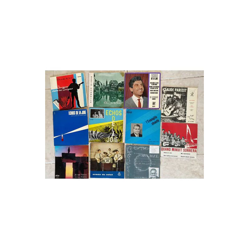 LOT DE 11 DISQUES VINYL CHRETIENS 45 TOURS DESS ANNEES 60 5...