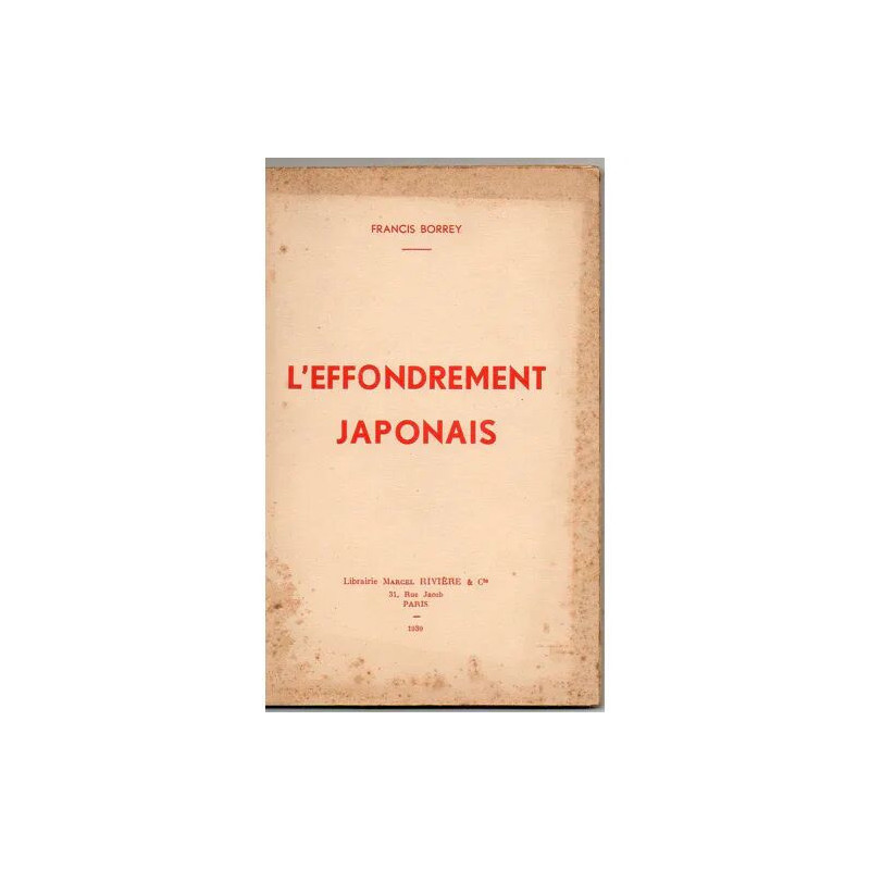 L'EFFONDREMENT JAPONAIS