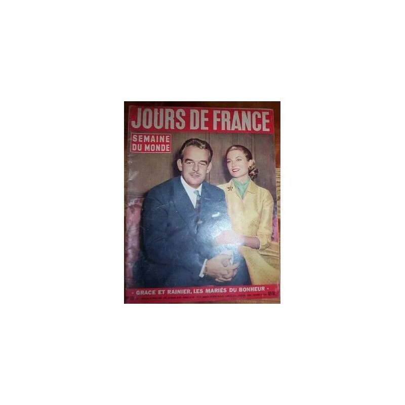 Jours de France 21 au 28 avril 1956 N° 75 : Grace et Rainier les...