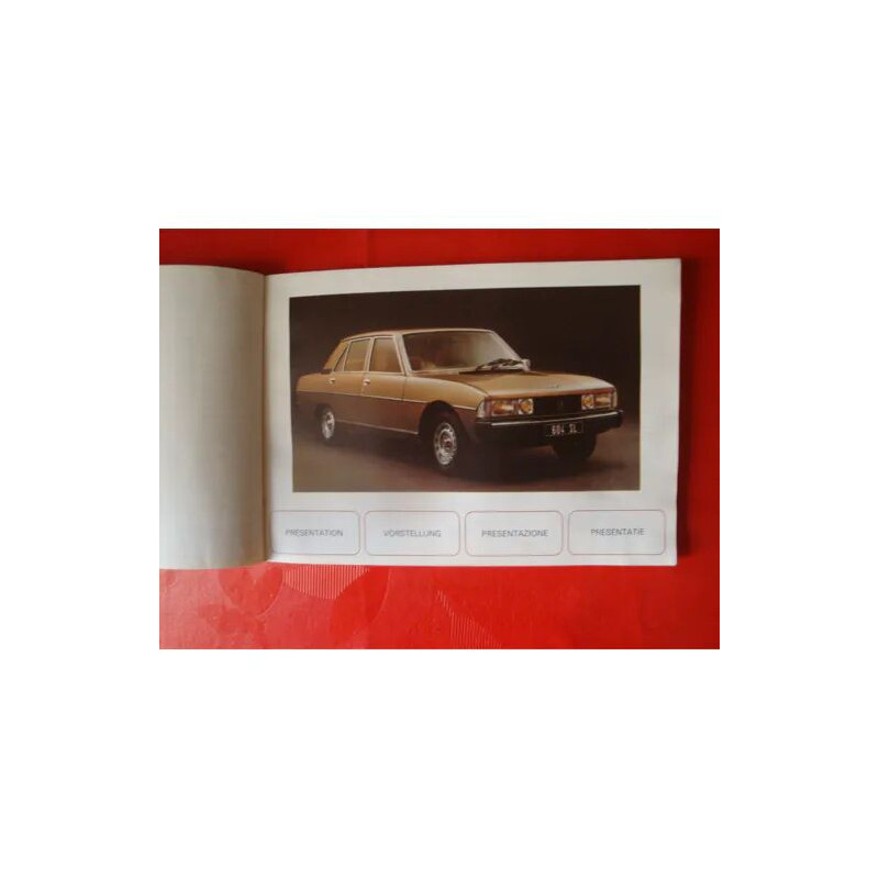 NOTICE D'ENTRETIEN 604 V6 SL PEUGEOT 1975