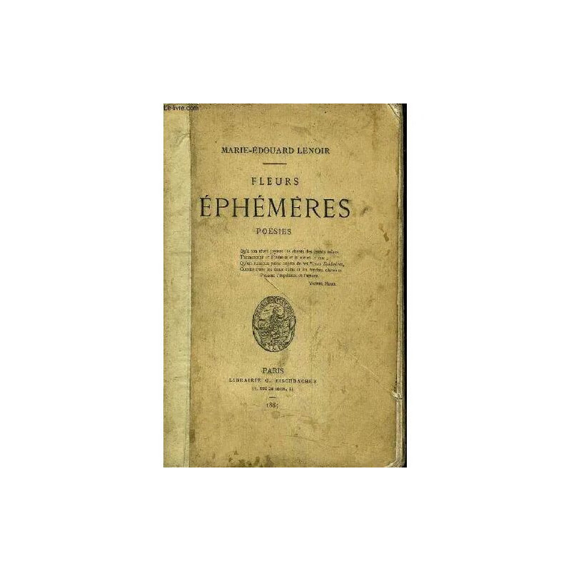 Fleurs Ephemeres - Poesies