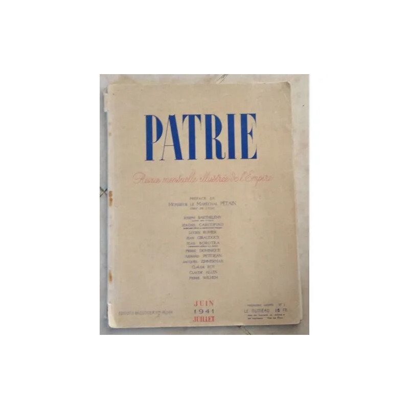 Patrie Revue Mensuelle Illustrée de l'Empire 1