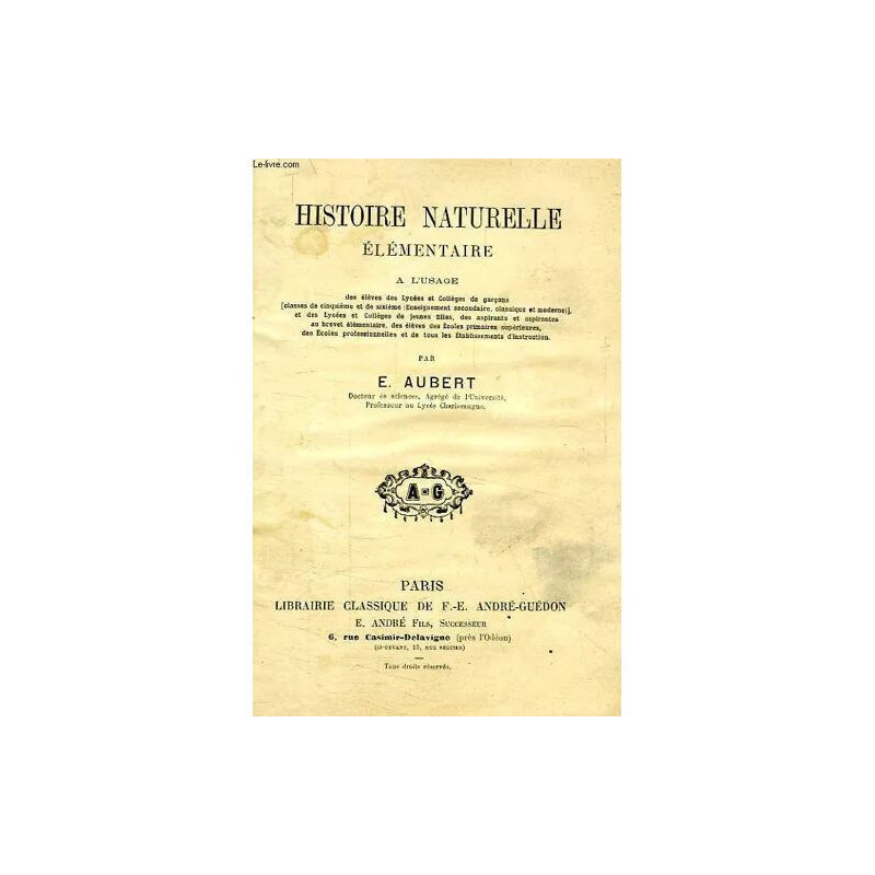 Histoire Naturelle Elementaire