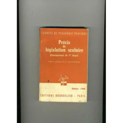 Precis De Legislation Scolaire (Enseignement Du 1er Degre)
