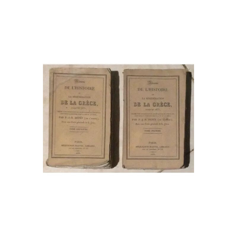RESUME DE L'HISTOIRE DE LA GRECE JUSQU'EN 1825 TOMES 1 ET 2