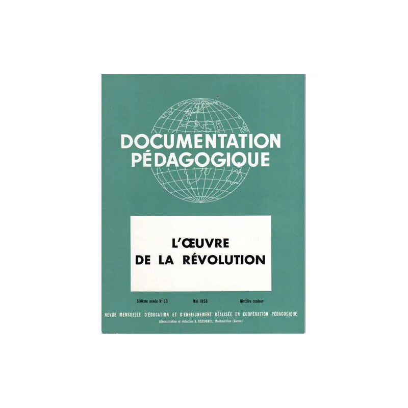 Documentation Pedagogique N° 63 Du 01/05/1956