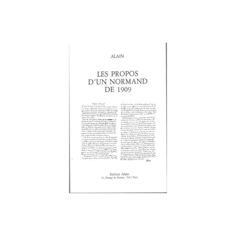 Les propos d'un normand de 1909