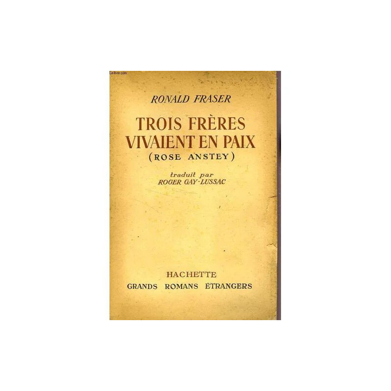 Trois Freres Vivaient en Paix (Rose Anstey)