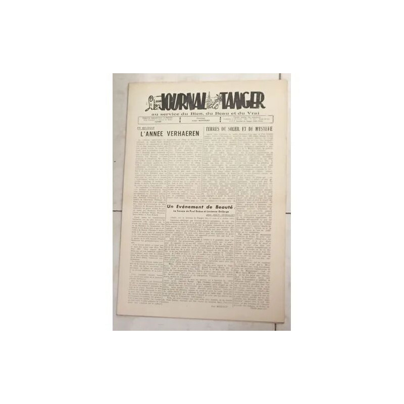 Le Journal De Tanger Au Service Du Bien Du Beau Et Du Vrai...