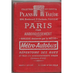 PLAN TARIDE PARIS PAR ARONDISSEMENT METRO AUTOBUS