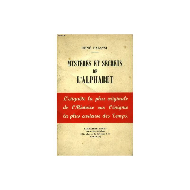 Mysteres Et Secrets De L'alphabet