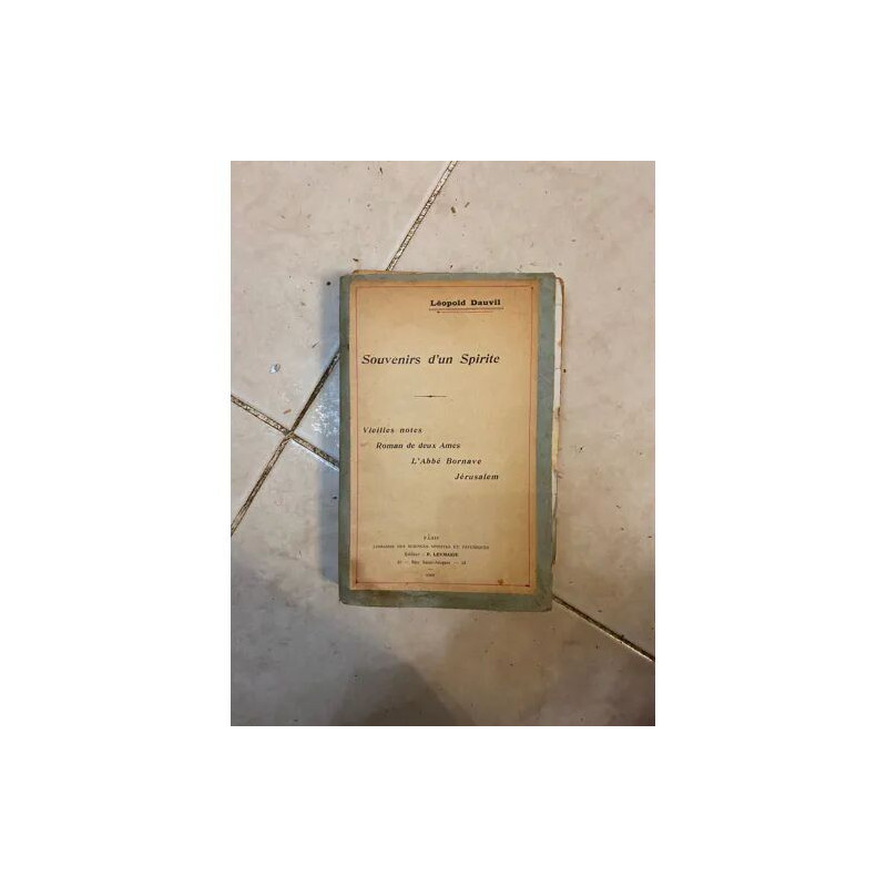 SOUVENIRS D'UN SPIRITE - VIEILLES NOTES ROMAN DE DEUX AMES L'ABBE...