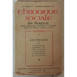 CHRONIQUE SOCIALE DE FRANCE LES PRISONS PROBLEMES PRISONS DE...