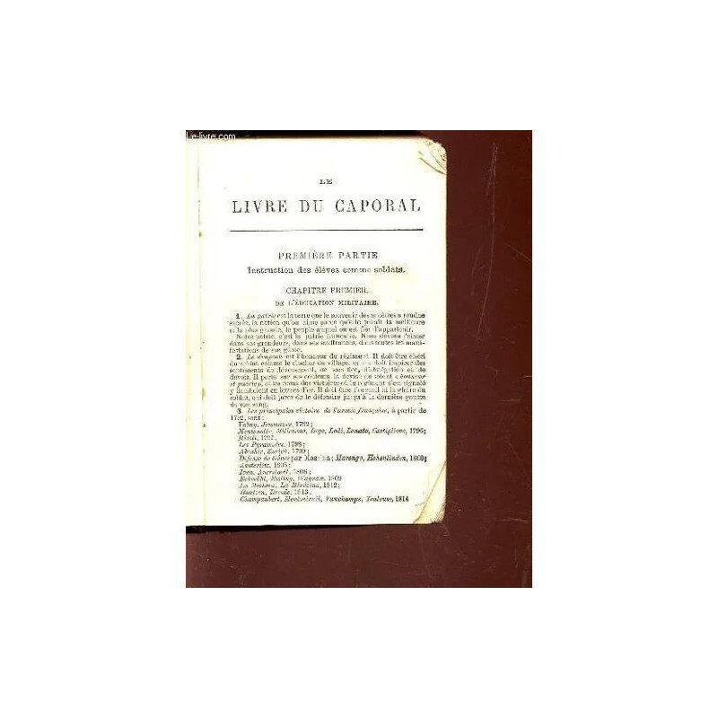 Le Livre Du Caporal -