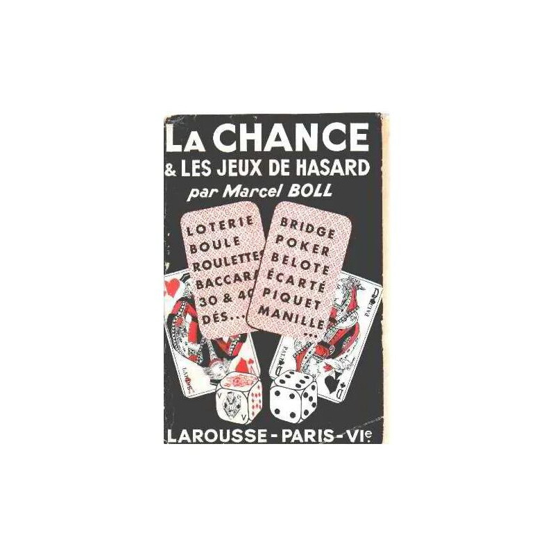 La chance et les jeux de hasard. loterie boule roulettes baccara...