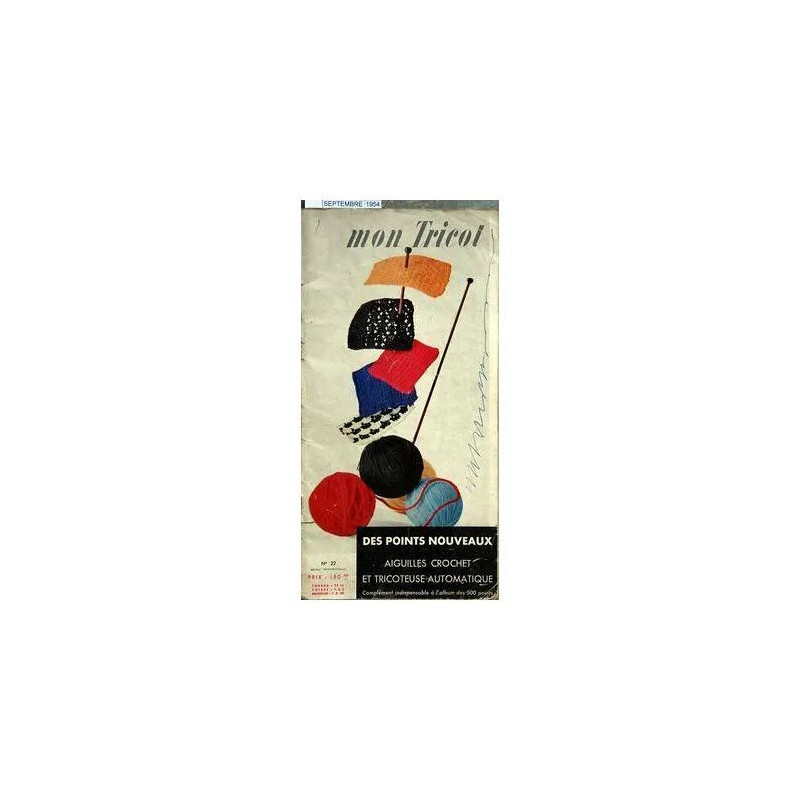 MON TRICOT N° 22 DU 01/09/1954 - DES POINTS NOUVEAUX / AIGUILLES...