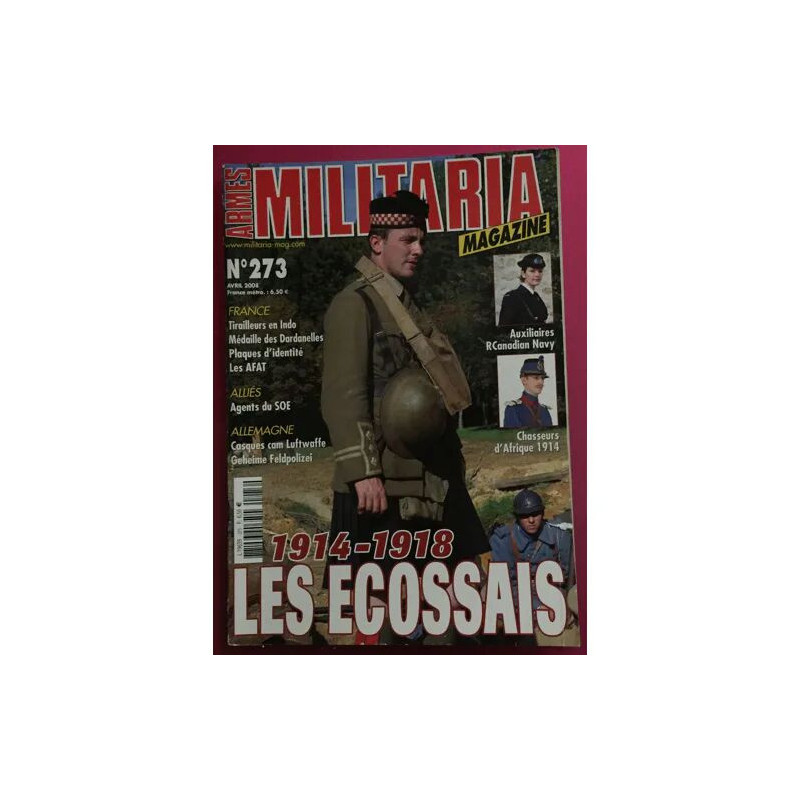 MILITARIA MAGAZINE 273 PLAQUES D'IDENT FRANCE 1881/1940 ECOSSAIS...